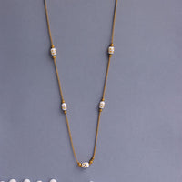 white bead necklace