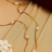 white bead necklace