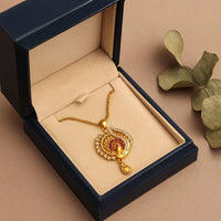 Regal Peacock Glow Pendant