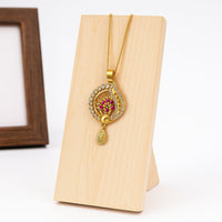 Regal Peacock Glow Pendant