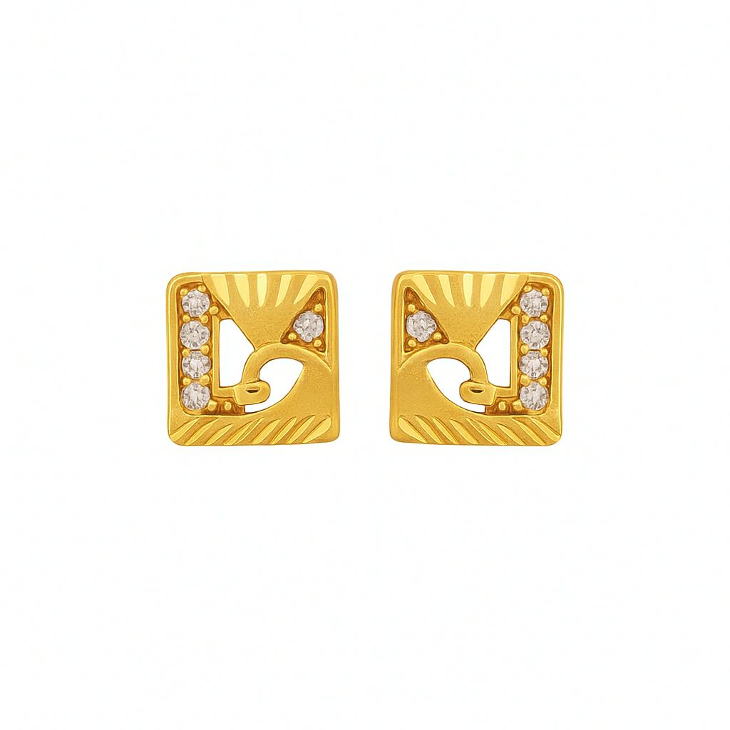 Golden Sunrise Studs earrings