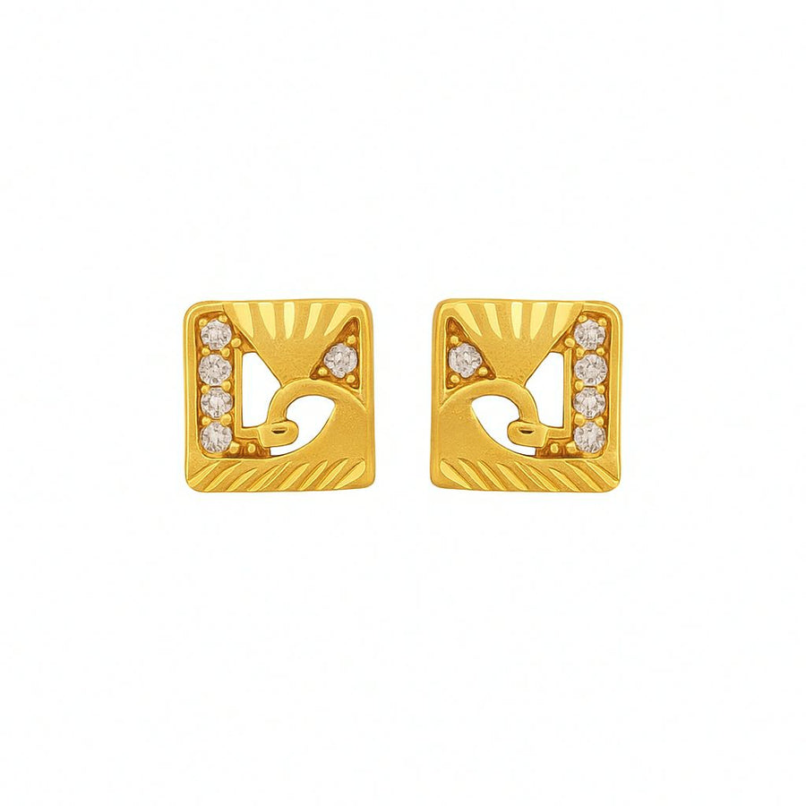 Golden Sunrise Studs earrings