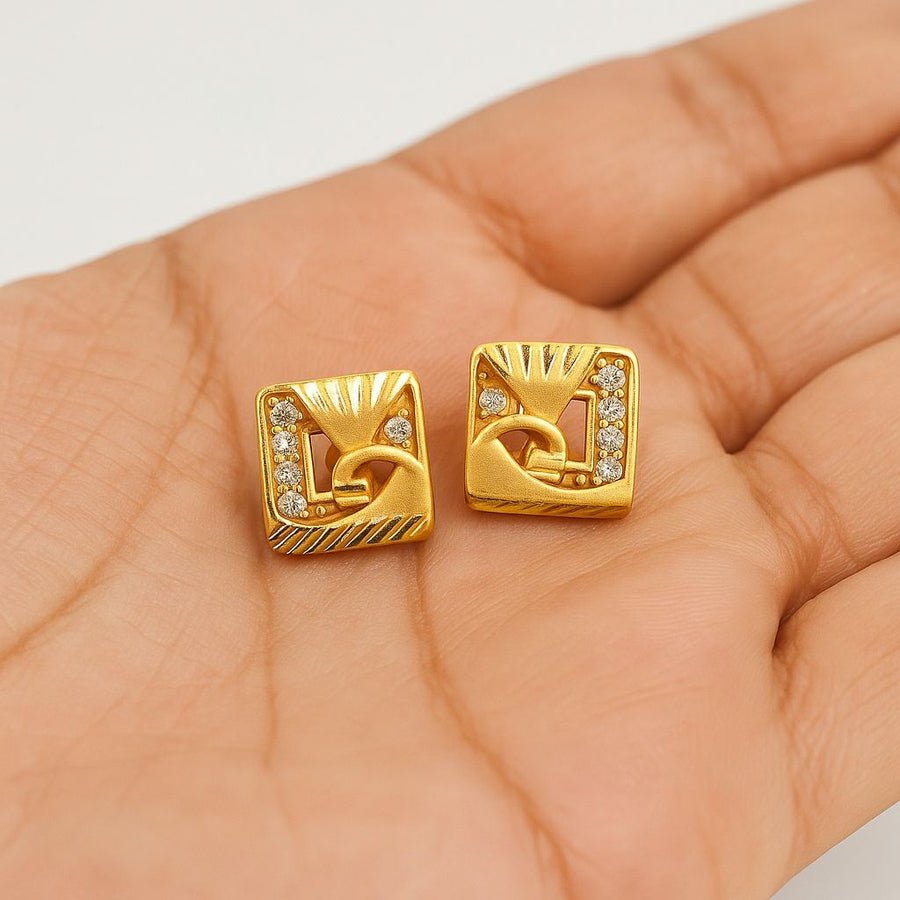 Golden Sunrise Studs earrings