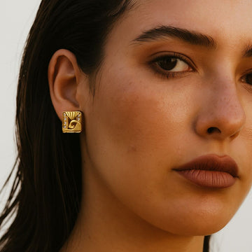 Golden Sunrise Studs earrings
