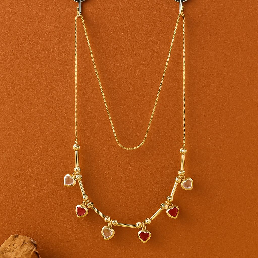 Golden Heart Symphony Necklace