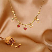 Golden Heart Symphony Necklace