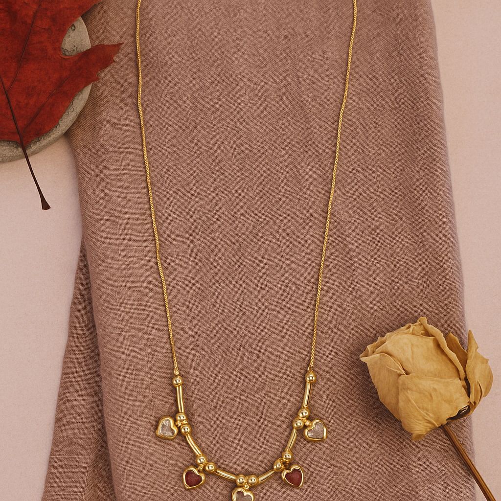 Golden Heart Symphony Necklace