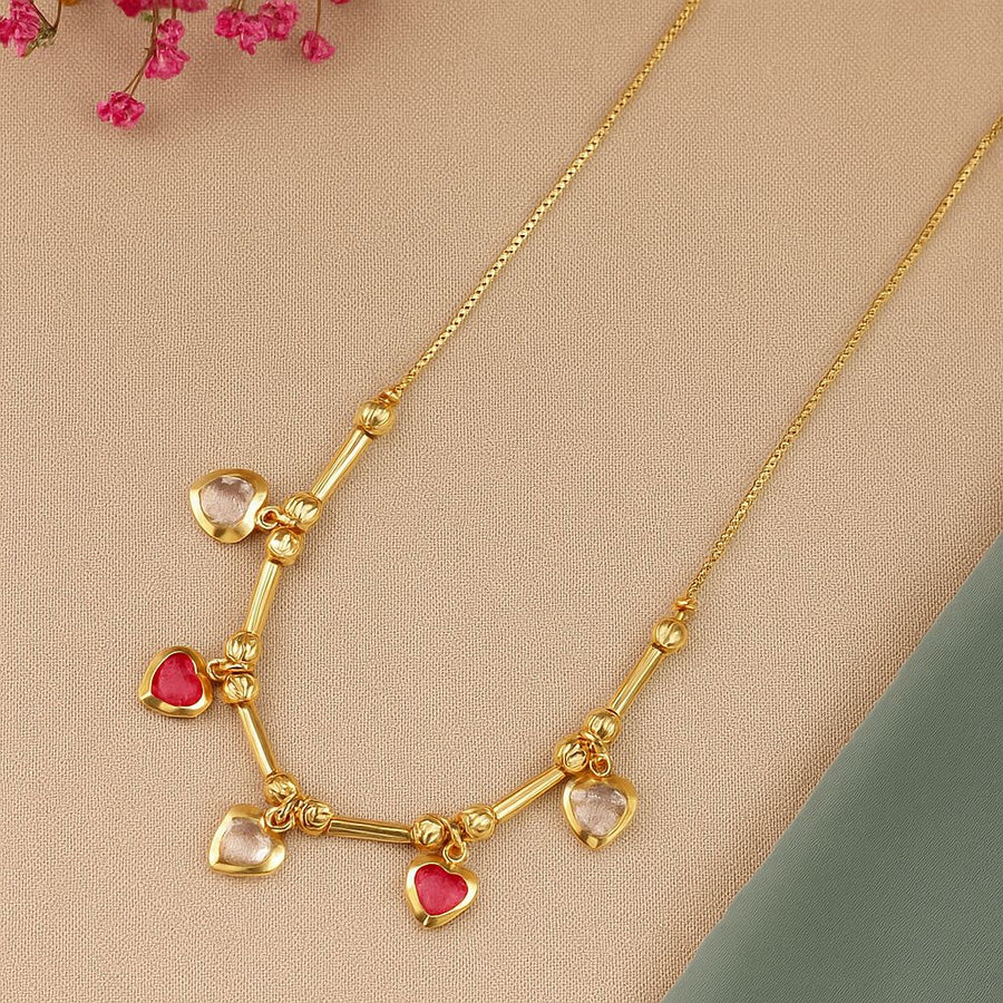 Golden Heart Symphony Necklace
