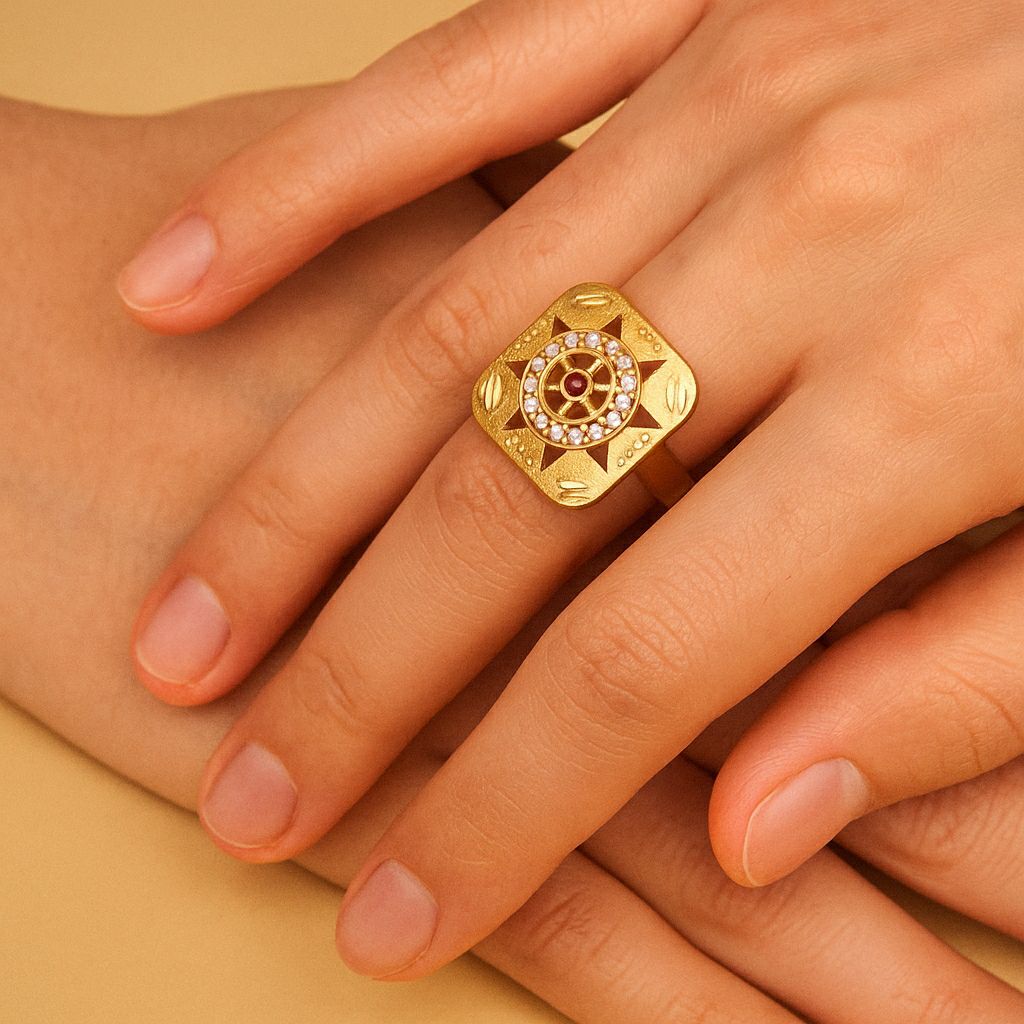 Solar Bloom Gold Ring