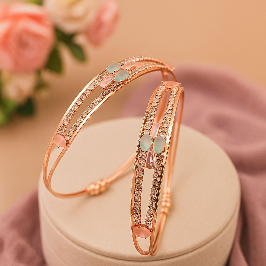 Ethereal Gemstone Cuff Bangle