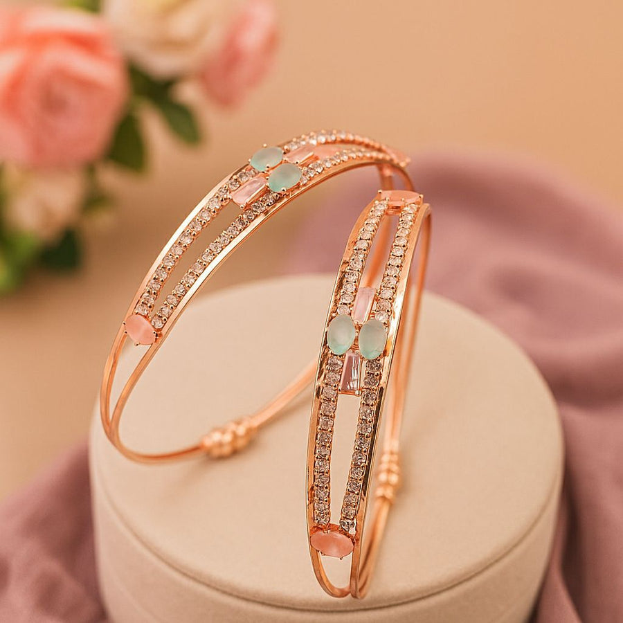 Ethereal Gemstone Cuff Bangle