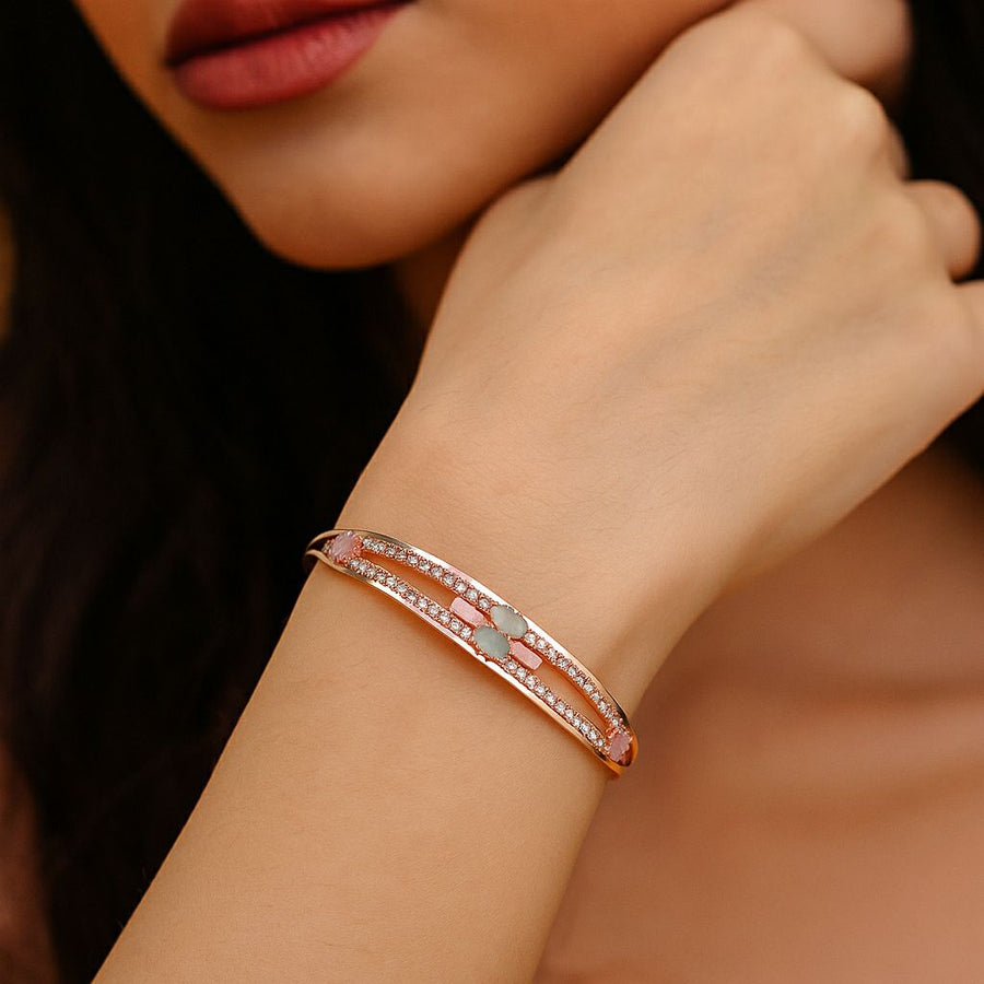 Ethereal Gemstone Cuff Bangle