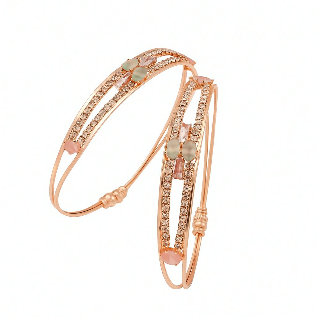 Ethereal Gemstone Cuff Bangle