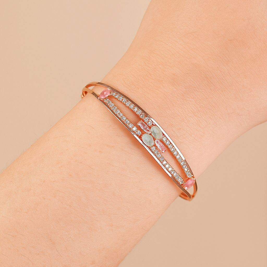 Ethereal Gemstone Cuff Bangle