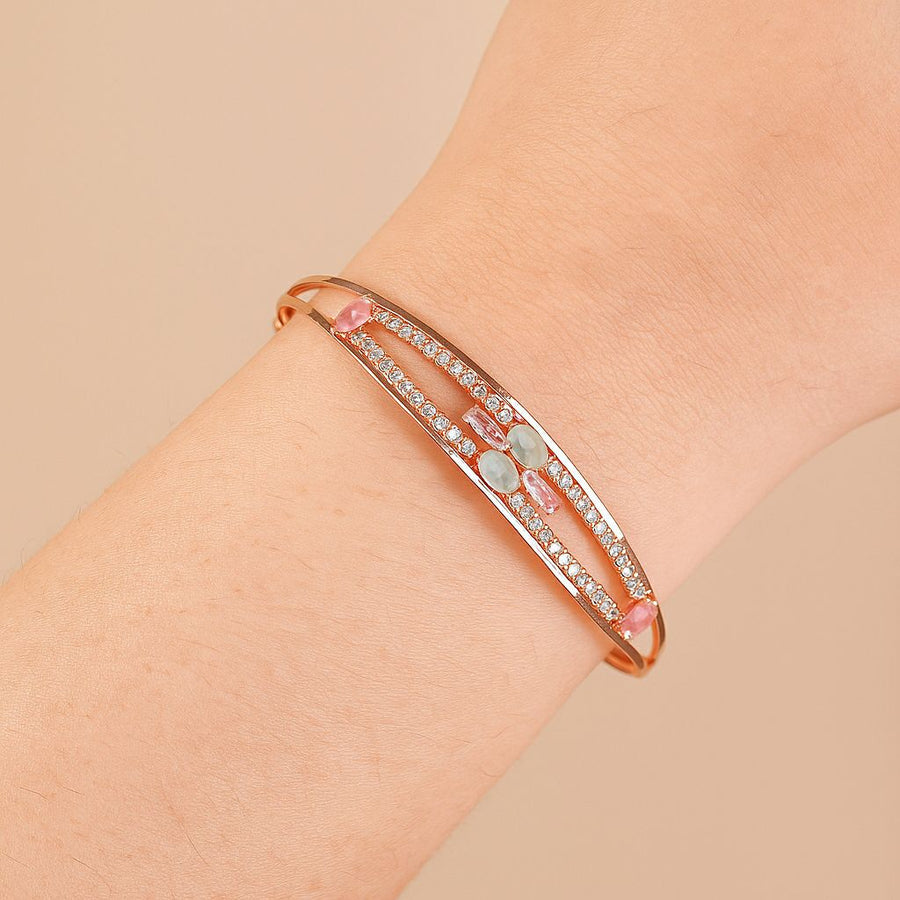 Ethereal Gemstone Cuff Bangle