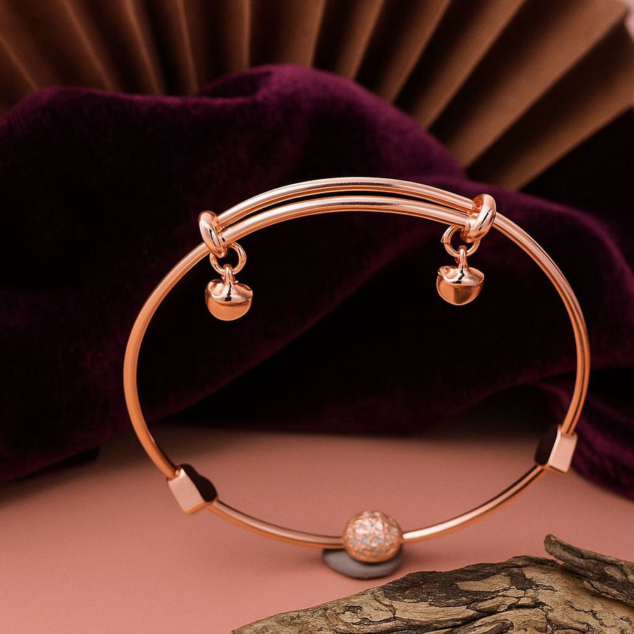 Whisper Bell Rose Gold Bangle