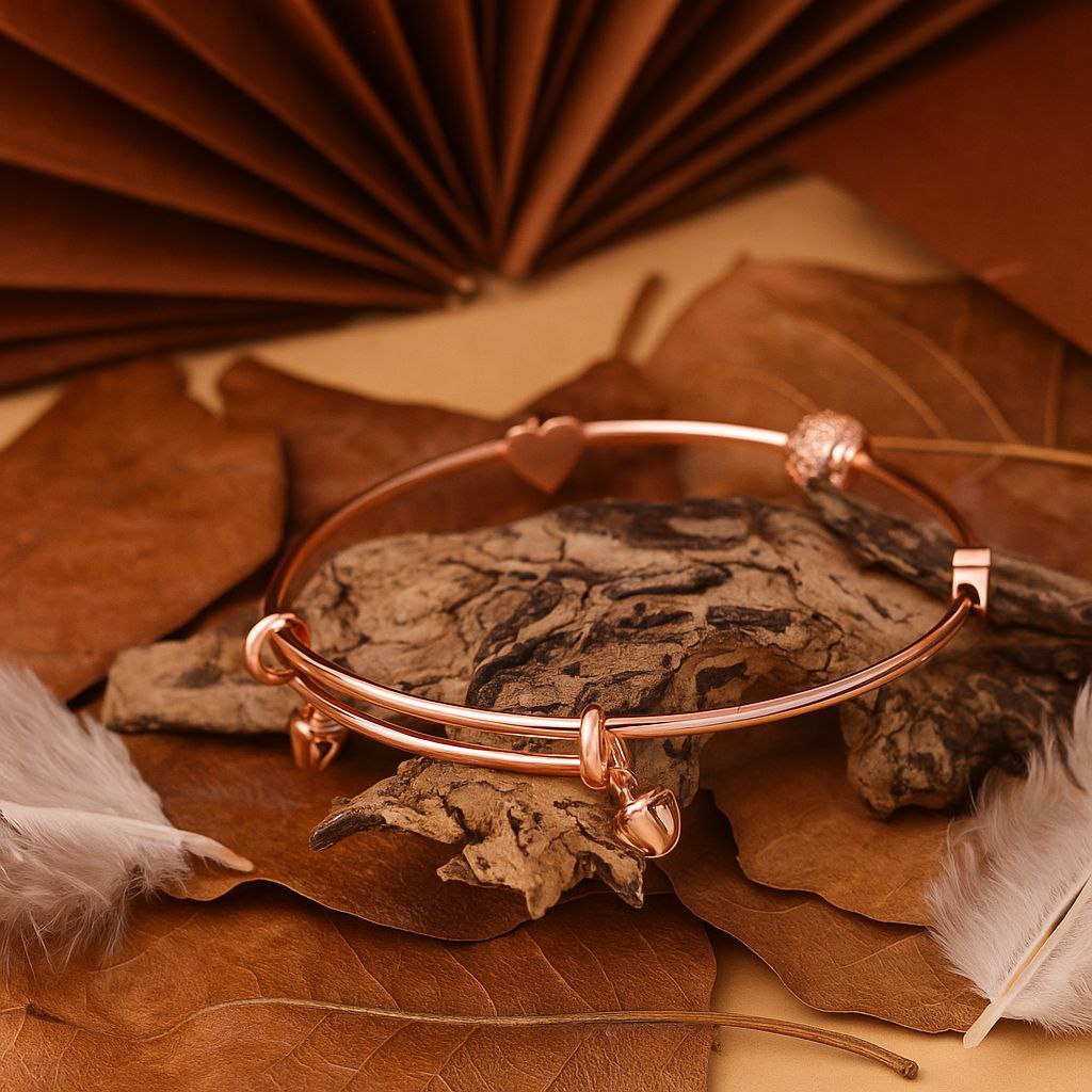 Whisper Bell Rose Gold Bangle