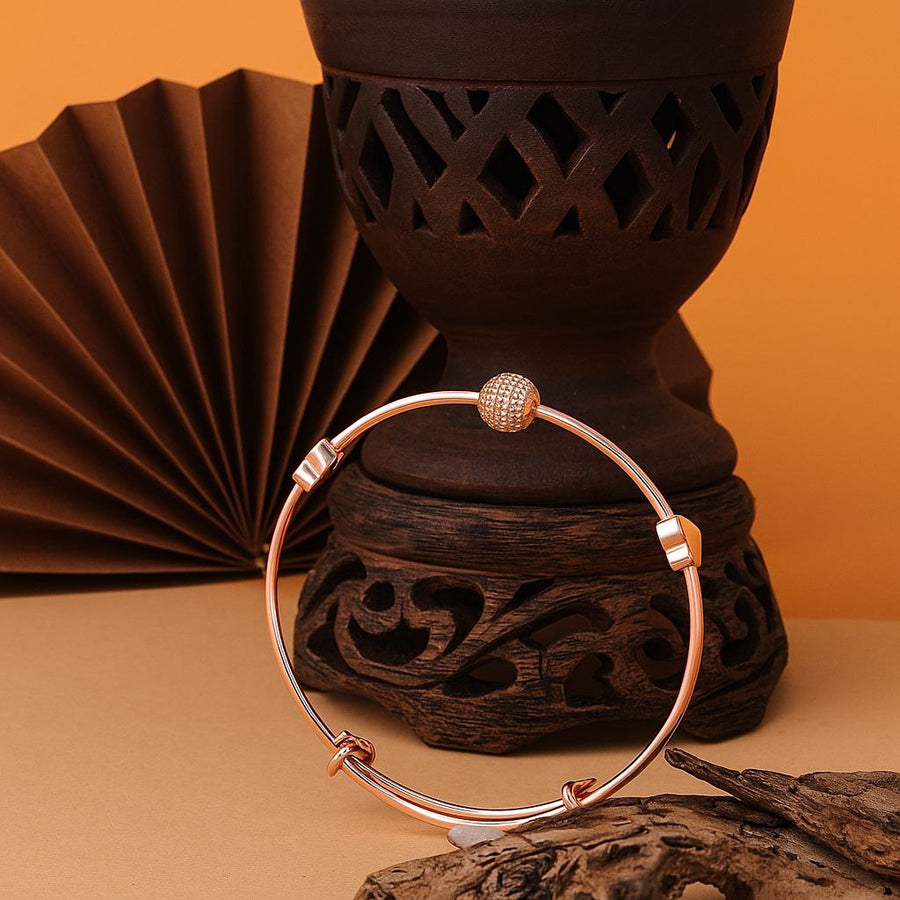 Whisper Bell Rose Gold Bangle