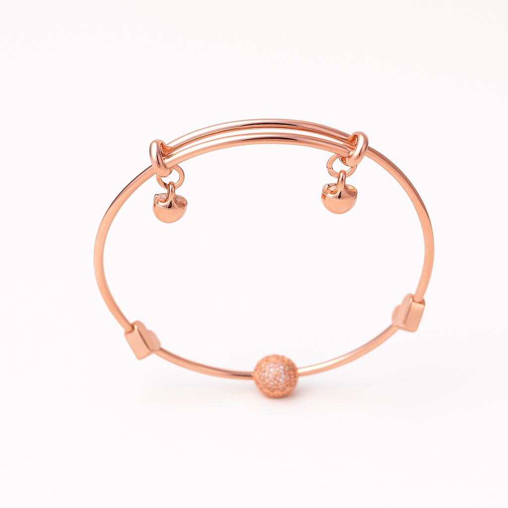 Whisper Bell Rose Gold Bangle