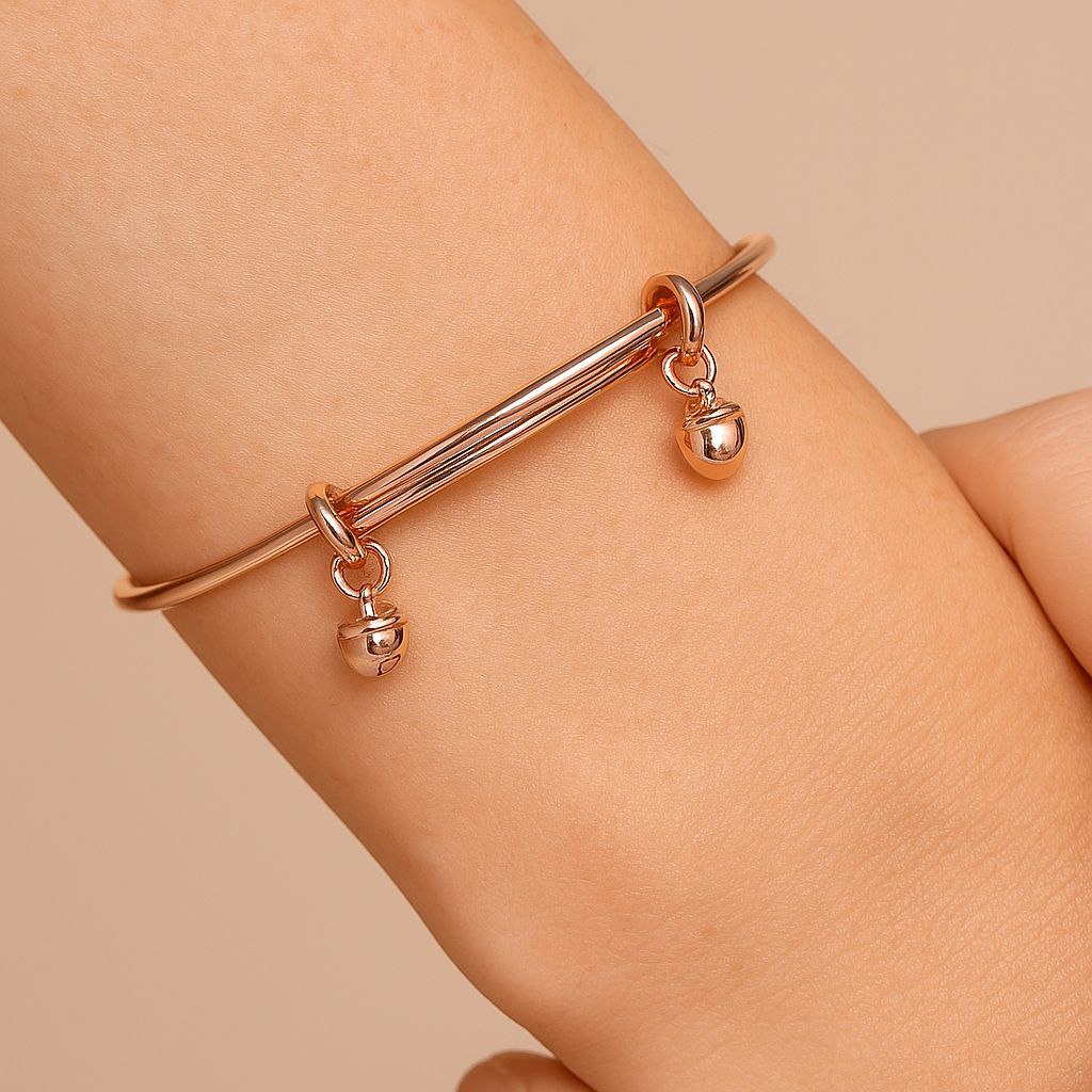 Whisper Bell Rose Gold Bangle