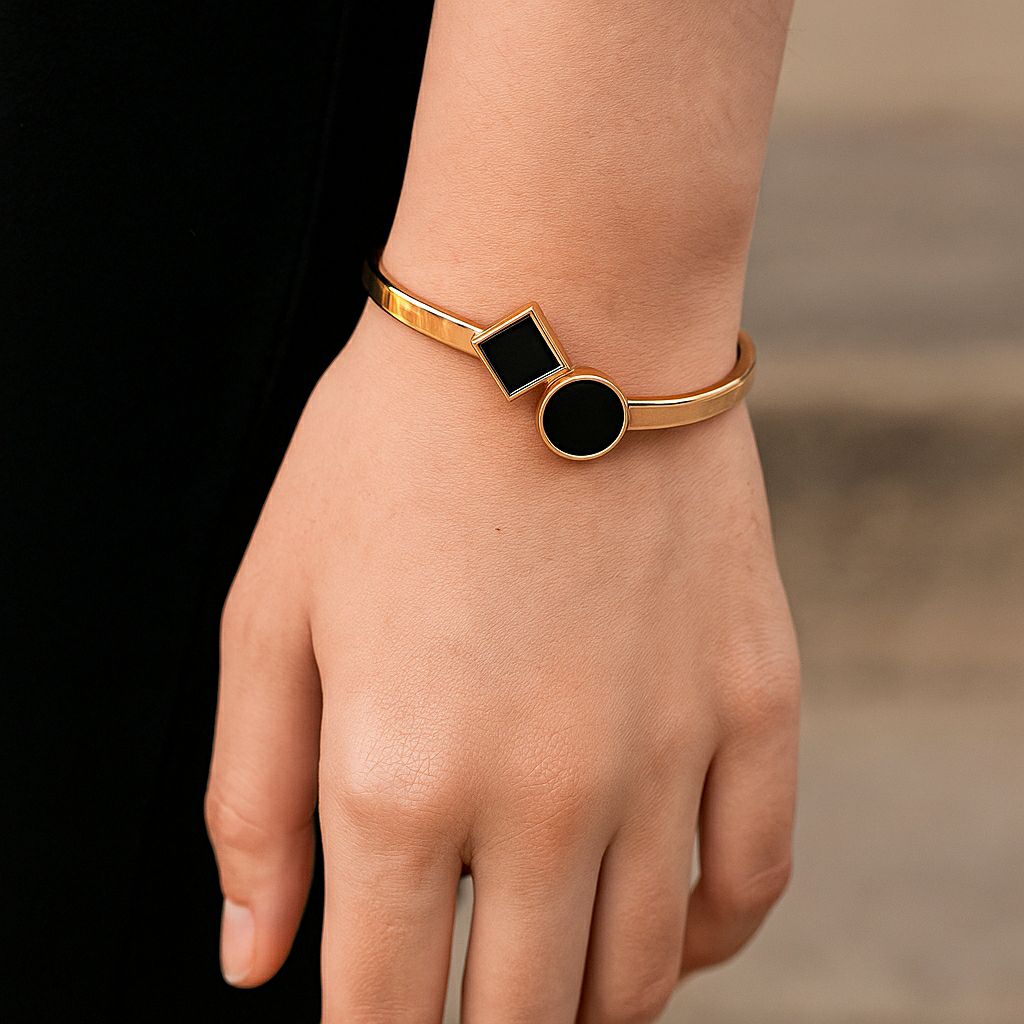 Geometric Harmony Bangle