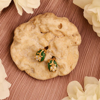 Emerald Leaf Whispers Studs